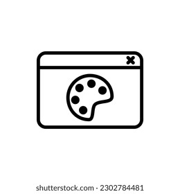 customize browser outline vector icon customize browser stock vector icon for web, mobile app and ui design