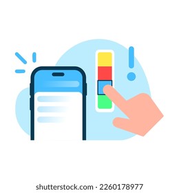 customize, change color theme on mobile app concept illustration flat design vector eps10. modern graphic element for landing page, empty state ui, infographic, icon