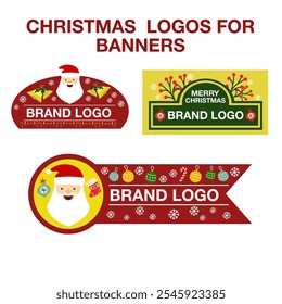 Customize Christmas Logos for your Banner designs.