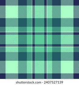 Customize fabric check seamless, checker textile texture tartan. Rag plaid pattern vector background in green and mint colors.