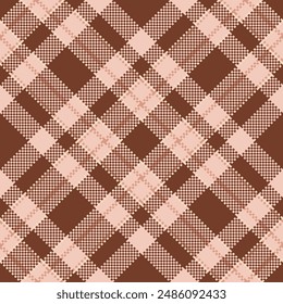 Personalízalo tela Vector de verificación, colocar textura de fondo sin fisuras. Tejido escocés superior en color naranja y paleta de colores claros.