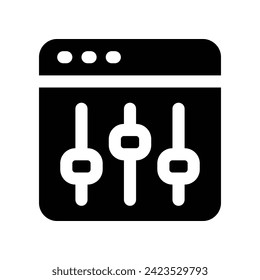 icono de personalización. icono de glifo vectorial para tu sitio web, móvil, presentación y diseño de logotipo.