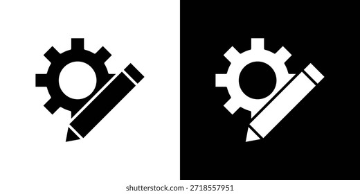 Ilustración vectorial de iconos de Personalízalo - iconos vectoriales de estilo negro de alta calidad