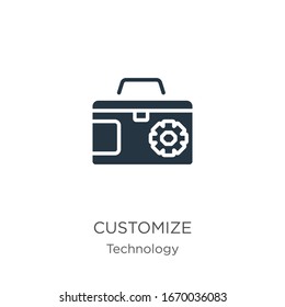 Customize icon vector. Trendy flat customize icon from technology collection isolated on white background. Vector illustration can be used for web and mobile graphic design, logo, eps10