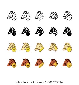 Customize icons, add, delete, flash and time horse riding. With outline, glyph, filled outline and flat style
