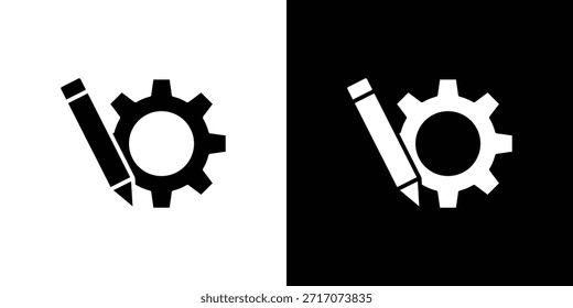 Personalize o design de silhueta de vetor de ícones. Ilustração de design gráfico plano vetorial.