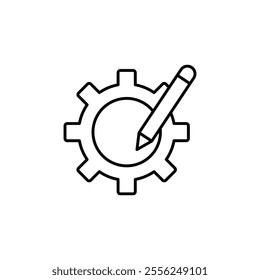 customize setting icon Flat symbol set outline