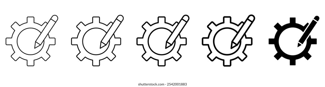 personalizar ícone de configuração Ilustração de estrutura de tópicos simples