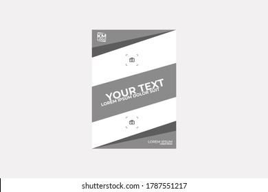 Customize simple flyer design, vector template