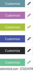 Personalizar conjunto de design de texto com ícones