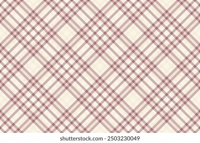 Customize textile pattern seamless, store background plaid fabric. Nobility tartan check vector texture in old lace and red colors palette.