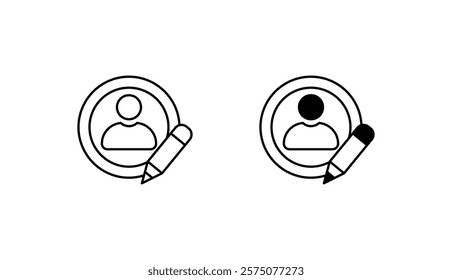 Customize Your Profile icon design with white background stock illustration