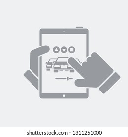Customized car configuration panel on tablet