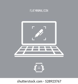 Customized computer services - Vector web icon