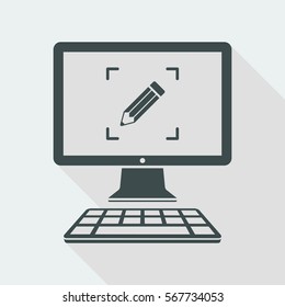 Customized computer services - Vector web icon