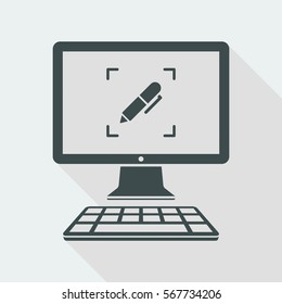 Customized computer services - Vector web icon