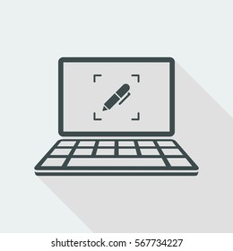 Customized computer services - Vector web icon