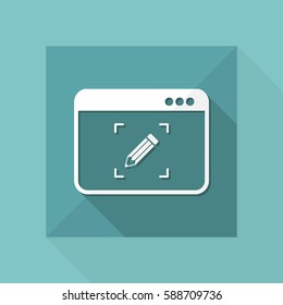 Customized computer services - Vector web icon