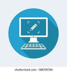 Customized computer services - Vector web icon