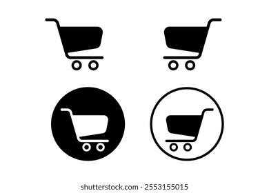 Customized Creative Shopping Cart Flat Icons Designs to Match Brand Aesthetics, shopping, cart, icons, design, product, listing, flat, ecommerce, online, shop, market, sale, purchase, buy