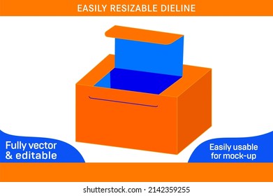 Customized design box dieline template and 3D vector file