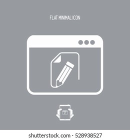 Customized document project - Vector flat icon