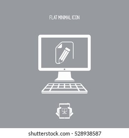 Customized document project - Vector flat icon