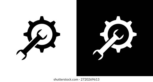 Icono personalizado. Icono de diseño plano simple en blanco y negro