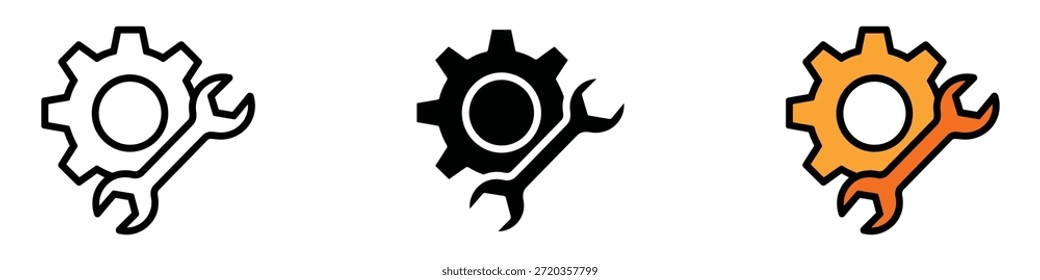 Vector de icono personalizado. servicio, mantenimiento y opción de Asistencia técnica. Ilustración vectorial.