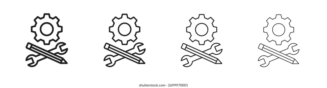 Ícones personalizados. coleção editável de ícones de traçado.