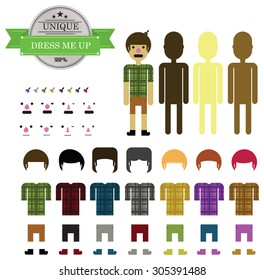 Customized Male Character Vector Illustration