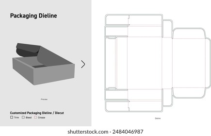 Customized Packaging Dieline, Box Dieline
