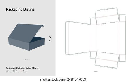 Customized Packaging Dieline, Box Dieline