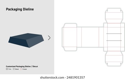 Customized Packaging Dieline, Package Diecut, Dieline Template