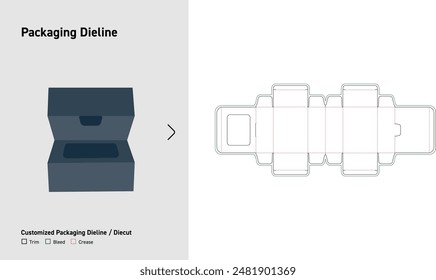 Customized Packaging Dieline, Package Diecut, Dieline Template