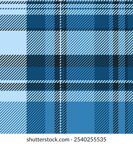 Customized seamless fabric textile, art vector tartan check. Messy texture background pattern plaid in cyan and light colors palette.