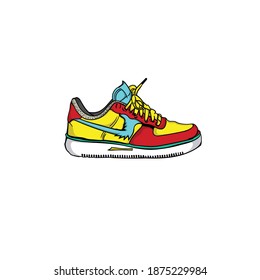 Un diseño Sneaker personalizado que puede utilizarse para cualquier trabajo gráfico