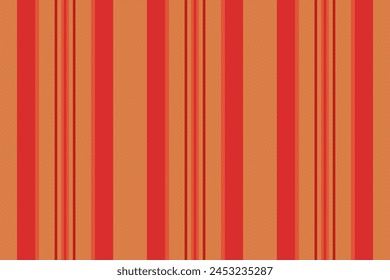 Customized stripe textile background, golf pattern vector fabric. Fantasy vertical seamless texture lines in red and yellow color.
