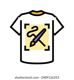 customized t shirt diy fashion handmade color icon vector. customized t shirt diy fashion handmade sign. isolated symbol illustration