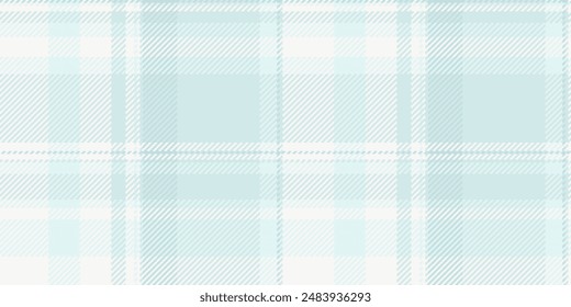 Customized texture pattern plaid, ireland textile fabric tartan. Handkerchief check seamless background vector in white and light colors palette.