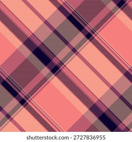 Textura personalizada plano de fundo sem costura, padrão de vetor do reino jogado. Ano novo tecido cheque tartan têxtil na paleta de cores vermelho e laranja.