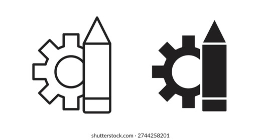Customizefor banner ands symbol vector illustration on white background. Flat design.aging design Vector illustrationsntings icon symbol vector illustration on white background. Flat design.