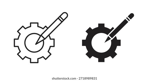 Personalizado para el Anuncio y para el App móvil, diseño editableDiseño de diseño ilustración de Vector Icono de sntings para el App móvil, diseños editables