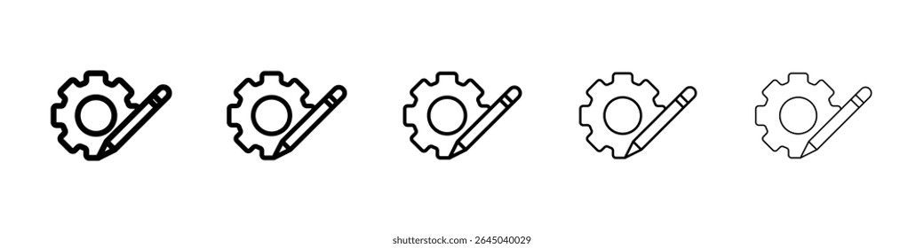 Customizefor banner and packaging design. Vector illustrationtings icon filled flat sign concept for web design.