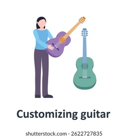 Customizing guitar Vector illustration which can easily modify or edit

