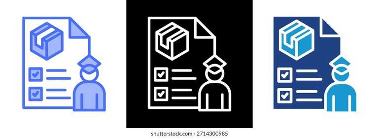 Icono de agente de aduanas triplestyle Ilustración vectorial
