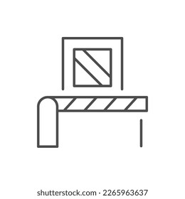 Customs and cargo line icon