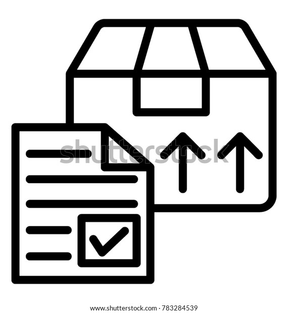 Customs Clearance Documentation Line Vector Icon Stock Vektorgrafik Lizenzfrei