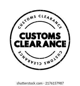 Customs Clearance text stamp, concept background