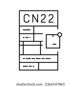 customs declaration line icon vector. customs declaration sign. isolated contour symbol black illustration